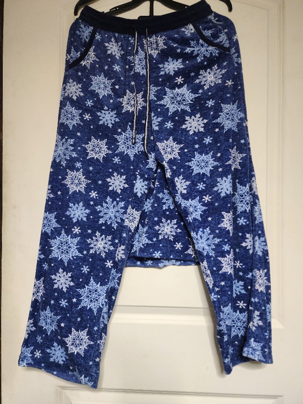 Nautica Women's 2-Piece Cozy Fleece Pajama Lounge Set – Blue Snowflake Size S - Picture 4 of 4